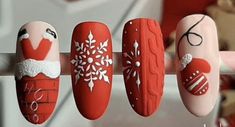 Nail Noel, December Nails, Subtle Nails, Cute Christmas Nails, Sweater Nails, Christmas Nail Art Designs, Inspired By