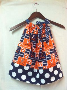 University of Virginia Girl's Pillow Case by CarolinasHopeChest Pillow Case Dress, Dough Starter, Pillowcase Dresses, Girls Pillows, Pillowcase Dress, Sour Dough, College Stuff, For My Mom