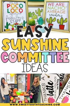 the easy and fun sunshine committee ideas for kids to do with their teacher's classroom