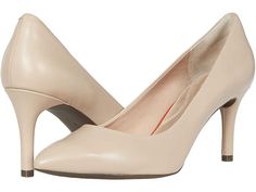 Rockport TM75MMPTH Plain Pump | Zappos.com Classic Fitted Heels For Night Out, Chic Fitted Heels For Business, Chic Fitted Business Heels, Feminine Fitted Leather Heels, Feminine Fitted Beige Heels, Fitted Feminine Beige Heels, Classic Fitted Heels For Office, Trendy Fitted Heels For Formal Occasions, Classic Fitted Office Heels