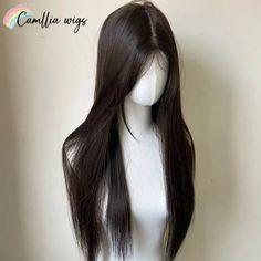 Camllia Black Wig with Bangs Long Straight Black Hair Lolita Wig for Women 24 Inch Headband Wig High Black Hair Wig, Black Wig With Bangs, Long Straight Black Hair, Black Hair Wigs, Straight Black Hair, Bangs Long, Headband Wig, Natural Wigs, Black Wig