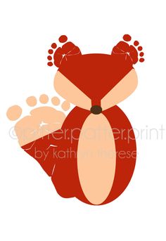 an animal's paw is shown in the shape of a red dress with pom poms on it