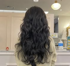 Korean Perm Women Long Hair, Women Permed Hair, Korean Perm Long, Asian Perm Hair, Hair Perm Types, Types Of Wavy Hair, Wavy Perm Long Hair, Body Wave Perm Before And After