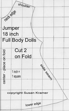 a paper cut out with the names and measurements for each piece, including 1 / 4 inch squares