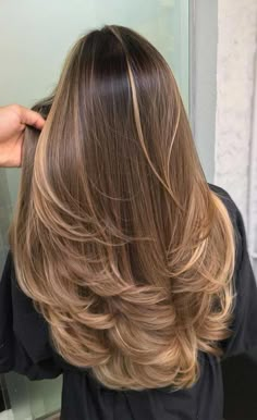 Tuns Bob Lung, Highlights Brown Hair Balayage, Caramel Hair, Hair With Highlights, Brown Hair Balayage, Balayage Hair Blonde, Fresh Hair, Highlights Brown Hair, Brown Blonde Hair