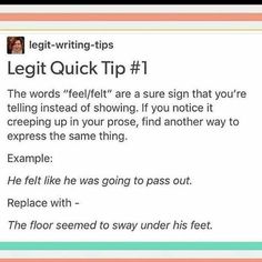 a tweet with the words legit quick tip 1