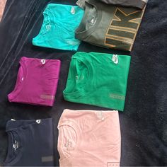 Brand New There 13$ Each Or I’ll Throw A Deal For All Size L Nike Pink Long Sleeve Tops, Pink Nike Long Sleeve Tops, Casual Green Nike Tops, Pink Long Sleeve Nike Tops, Pink Cotton Athleisure Top, Nike Purple Tops For Spring, Nike Sporty Pink T-shirt, Sporty Pink Nike T-shirt, Casual Green Nike T-shirt