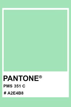 pantone's green color is shown with the words f e2b0