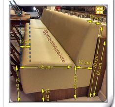 an image of a couch with measurements for the seat and back area in front of it