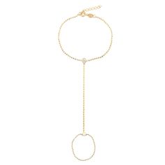 Our gold-filled hand chain bracelet is a striking piece of jewelry that combines elegance with a touch of whimsy. Its sleek and minimalist design adds a contemporary flair, making it a versatile accessory that can be worn for both casual and formal occasions. Bracelet Length: 6.5" + .5" Extension Finger Loop: 4" Minimalist Adjustable Chain Bracelet For Party, Dainty Adjustable Chain Bracelet For Party, Elegant Gold-tone Chain Ring For Gift, Dainty Metal Chain Bracelet For Parties, Minimalist Chain Bracelets For Party, Delicate Metal Bracelets For Party, Delicate Chain Bracelets For Parties, Adjustable Gold Plated Chain Bracelet For Party, Delicate Chain Bracelet For Party