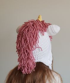 "Crochet hat- UNICORN Fun hat for everyday or as a Halloween costume. Kids really love it! And there will be lots of compliments for sure *That's what the customers say :) Choose your size using drop- down menu. Available sizes: -Baby 1-3 month 13-15'' (33-38cm) -Baby 3-6 month 15-17'' (38-43cm) -Baby 6-12month 16-19'' (41-47cm) -Toddler 1-3 year 18-20'' (46-50cm) -Child 3-10year 9-21'' (49-52cm) -Teen/ Women Small 21-22'' (53-56cm) -Women Large/ Mens 23-24''(58-61cm) Children's head sizes vary Playful Pink Hat For Halloween, Playful Pink Halloween Hat, Whimsical Hand Knitted Adjustable Mini Hats, Playful Costume Hat And Headpieces, Cute Adjustable Yarn Mini Hats, Playful Adjustable Costume Hats And Headpieces, Fun Pink Yarn Hat, Cute Costume Cap Hat, One Size Fits Most, Fun White Costume Hats And Headpieces