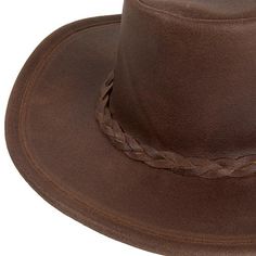 Minnetonka Leather Fold Up Reinforced Brim Hat  This portable leather hat folds up to fit inside your pocket or bag, so it's easy to bring along anywhere. Designed with a specially reinforced brim, this foldable hat easily springs back to its original shape. Made from the quality leather, this wide brimmed hat will protect you from the sun and other elements Mother Nature throws your way. Brimmed Hats With Leather Sweatband For Country Events, Flat Brim Hats With Leather Sweatband For Country Events, Classic Brown Hat With Waxed Finish, Western Hats With Leather Lining And Flat Brim, Country Style Wide Brim Hat With Leather Sweatband, Brown Flat Brim Hat With Leather Lining, Classic Adjustable Hat With Waxed Finish, Brown Hat With Leather Sweatband And Curved Brim, Brown Hat With Curved Brim And Leather Sweatband