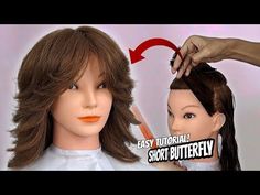 Butterfly Cut Diy, Short Butterfly Haircut, Layered Haircut Tutorial, How To Do Butterfly, Haircut Layered, Butterfly Haircut, Hairstyle Color, Easy Hair Cuts