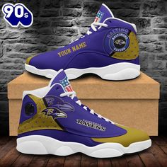 Baltimore Ravens Shoes Custom Your Name Jordan 13 Shoes The Jordan 13 Shoes are a standout in the iconic Air Jordan lineup, celebrated for their sleek design and exceptional performance. Featuring a distinctive silhouette with a combination of suede and leather, these sneakers are not only stylish but also engineered for comfort and support. The 13s are known for their innovative cushioning system and durable outsole, making them a favorite among athletes and sneaker enthusiasts alike. With thei Modern Jordan Sports Shoes With Contrast Sole, Suede Basketball Shoes With Rubber Sole And Round Toe, Suede Basketball Shoes With Boost Midsole, Suede Basketball Shoes With Rubber Sole, Leather Lace-up Basketball Shoes With Contrast Sole, Leather Jordan Shoes With Contrast Sole For Sports, Sporty Leather Jordan Shoes With Perforated Toe Box, Suede Lace-up Basketball Shoes, Dynamic Leather Jordan Shoes For Streetwear