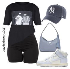 Tshirt Outfit, Cute Lazy Outfits, Swag Outfits For Girls, Tomboy Style Outfits, Trendy Summer Outfits, Looks Black, Causual Outfits, Cute Swag Outfits