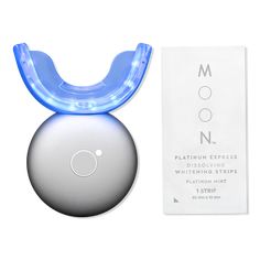 Platinum Pro Glow Teeth Whitening Device - BenefitsAn advanced teeth whitening device with a 3-in-1 LED light (blue, red and yellow) to deliver whiter teeth, healthier gums and fresher breath for complete smile careBlue Light: supercharges the results of Platinum Express Dissolving Whitening Strips - rapidly whitening teeth up to 18 shades in 1 weekRed Light: supports gum health and minimizes tooth discomfortYellow Light: increases hydration to support fresher breath over timeIncludes a sleek travel case for easy storageIncludesPlatinum Pro Glow Teeth Whitening Device28 Platinum Express Dissolving WhiteningStrips / 14 TreatmentsSleek Travel Case - Platinum Pro Glow Teeth Whitening Device Teeth Whitening Homemade, Whitening Strips, Whitening Teeth, Creative Kids Crafts, Whiter Teeth, Perfect Teeth, Skin Care Quiz, Eyebrow Eyeshadow, Skin Care Cleanser