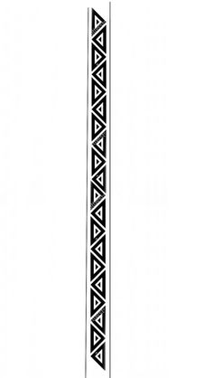 a black and white drawing of a tall pole with geometric designs on the side,