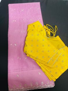 Organza sarees with designer stitched blouses Condition: BrandNew  Care instructions: Drywash Blouse : 38  allowance provided  Pico/fall:this saree comes with pico and fall done Note : For any questions please message +1669-600-9394 Will do videos for selected saree too Saree color: shown image The original color of items which you buy may differ minutely from the images due to camera capture sensitivity,lighting and even your system screens so there may be minor possibility change of brightness and contrast  Occasions: Festival,traditional parties,Birthday parties ,wedding anniversary other ,grand occasions,temple Jwellery is suitable gives you elegant look.. Overview: Elegance never goes out of style ,Express yourself.. Happy Shopping, Thankyou Unstitched Blouse Piece For Eid, Yellow Blouse With Zari Work For Eid, Diwali Georgette Blouse With Pallu, Dola Silk Blouse For Puja And Diwali, Dola Silk Blouse For Diwali Puja, Unstitched Georgette Blouse For Eid, Semi-stitched Georgette Blouse For Puja, Georgette Blouse With Self Design For Puja, Festive Blouse With Dupatta