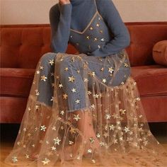 Calm Mood, Áo Blu, Lirika Matoshi, Character Details, Bling Dress, Overlay Dress, Star Dress, Fashion Kids, Mode Inspiration