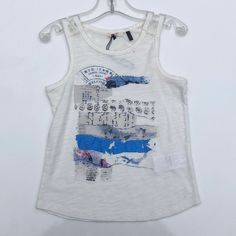 Ikks White Top 70% Cotton 30% Polyamide Y2k Japanese Fashion, Mcu Shifting, Skz Concert, Lacy Tank Top, Domo Kun, Roblox Group, Harajuku Shirt, Stylish Tank Tops, Ascii Art