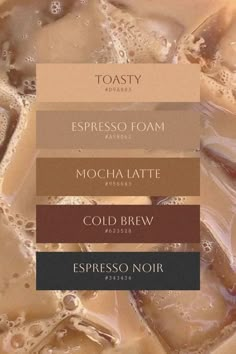 This palette captures the inviting tones of iced coffee drinks, blending light, creamy hues with rich, bold accents. The color names evoke the cozy, indulgent experience of an artisanal café.  ‎  ‎This versatile palette would work beautifully for a variety of design applications, from packaging and branding to interior decor and fashion. ‎  ‎‎  coffee colors, coffee, christmas, color palette,color palette collection, color, colors, color inspo, inspiration, moodboard, graphic design, brand color, logo color, branding, brand, color palette collection, color combination, tones, pantone, color theory, aesthetic Rust Beige Color Palette, Iced Coffee Color Palette, Winter Pantone Palette, Boujee Color Palette, Cafe Au Lait Color Palette, Business Professional Color Palette, Motivating Color Palette, Light Academia Color Pallete, Colour Palette Coffee