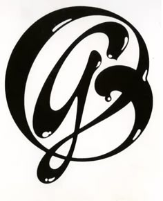 a black and white logo with the letter g on it