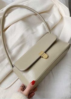 $49.90 - Beige purse handbag for elegant ladies, feminine women and teens. Trendy Bags With Hasp Closure For Everyday Use, Cream Satchel Shoulder Bag For Day Out, Chic Baguette Tote Bag With Adjustable Strap, Beige Shoulder Bag With Double Handle For Day Out, Spring Beige Baguette Bag For Shopping, Chic Baguette Bag With Adjustable Strap, Chic Beige Flap Bag With Large Capacity, Chic Beige Large Capacity Flap Bag, Trendy Beige Rectangular Shoulder Bag