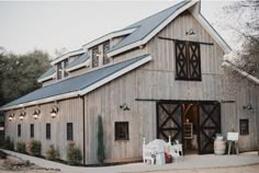 an old barn has been converted into a wedding venue