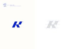 two different logos, one with the letter k and the other with an x on it