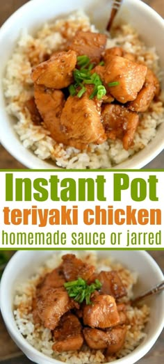 instant pot teriyaki chicken recipe with homemade sauce or jarred