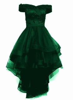 Homecoming Dresses High Low, Homecoming Dresses Green, Homecoming Dress Ideas, Prom Dress Pictures, Dresses Dinner Party, Green Homecoming Dresses, Cute Homecoming Dresses, Green Tulle, Dresses Dinner