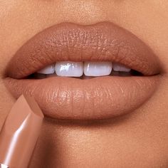 Nude muted apricot lipstick in my award-winning matte-finish formula Brown Nude Lipstick, Brown Lipstick Shades, Nude Lipstick Shades, Revolution Lipstick, Charlotte Tilbury Matte Revolution, Matte Nude Lipstick, Peach Lipstick, Makeup Images, Brown Lipstick