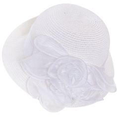 St-35_white Fashionable: This Beautiful Sun Hat Design Gives You The Ability To Highlight And/Or Contrast Many Different Outfits, Great For Vacation, Beach, Resort And Parties Perfect Quality: This 100% Polyester Is Good For Both Outside And Inside. Perfect For Summer Vacay / Upf 50+ / Uv Protection. Made And Imported From China Great Fit: One Size Fits Most. Adjustable. Head Measurement: 55cm, 21-5/8", Size 6-7/8 To 57cm Adjustable White Sun Hat For Vacation, White Bucket Sun Hat For Beach, White Bucket Sun Hat For Summer, White Beach Hat For Beach Season, White Bucket Hat For The Beach, Summer White Bucket Hat, Adjustable White Sun Hat For Beach Season, Adjustable White Straw Hat For Beach, White Adjustable Straw Hat For Beach