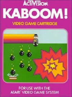 an advertisement for the video game kaboom, with text that reads'for use with the atari video game system '