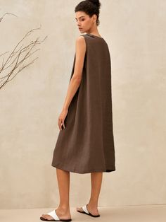 Sienna Linen Lightweight Sleeveless Dress