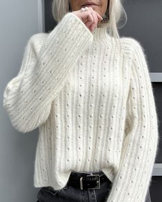 Rikke Sweater by Rikke Jönsson, knitting pattern Knitting patterns Rikke Jönsson Luxury Classic Ribbed Sweater, Luxury Knitting Pattern For Women, Luxury Fine Knit Fitted Top, Luxury Fine Knit White Turtleneck, Luxury Fitted Fine Knit Top, High Neck Ribbed Sweater, Luxury High Neck Fine Knit Tops, Luxury Fine Knit Top For Work, Luxury Fine Knit High Neck Tops