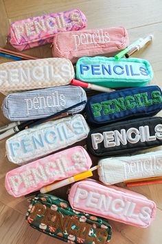 Back to school pencil pouches with the cutest prints and patches! Choose your favorite style and pair it with a matching lunchbox & backpack Ships immediately unless paired with a customized item! Dimensions: 7.9*2.5*2.7inch Cute School Pouch Pencil Case, Cute School Pencil Case Pouch, Cute Pouch Pencil Case For School, Trendy School Pencil Case With Pen Slots, Cute Zipper Pouch Stationery For School, Trendy School Stationery With Pen Slots, Trendy Stationery With Pen Slots For School, Trendy Student Pencil Case With Pen Holders, Trendy School Pencil Case With Zipper