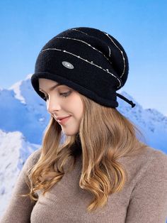 Experience luxurious warmth and style with our Women Winter Fashion Warm Hemming Knit Hat. Made with high-quality materials, this hat will keep you cozy during chilly winter months. The hemming knit design adds a touch of sophistication to any outfit. Stay fashionable while staying warm with this must-have accessory. Material:?Acrylic Pattern: Solid Color Style:?Korean Style Season: Winter Function: Warmth. Windproof Head circumference: 55-60 Women Winter Fashion, Fur Sliders, Central African, Winter Mode, Red Stripe, Boho Stil, Style Korean, Knit Hat, Winter Months