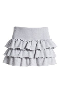 Cascading ruffles lend stunning dimension to a soft French terry skirt fashioned in a stem-baring silhouette. Pull-on style 95% cotton, 5% spandex Machine wash, dry flat Imported Ruffle Skirts, Cascading Ruffles, Stockholm Fashion, Simple Trendy Outfits, Cute Skirts, Mode Inspiration, Dream Clothes, Online Clothing Stores, Skirt Outfits