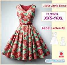 the dress is designed to look like it has red and green flowers on it