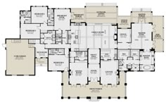 the floor plan for this luxury home is very large and has two master suites on each side