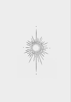 a drawing of a starburst on a white background