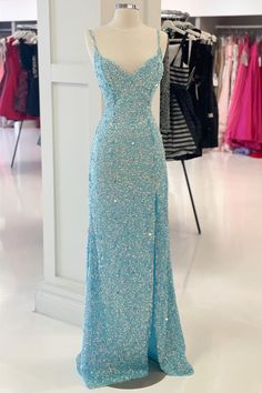 Tiffany Blue Sequin Mermaid Long Formal Dress Blue Mermaid Evening Dress For Formal Occasions, Blue Mermaid Dress For Prom Season, Blue Mermaid Dress For Formal Occasions, Light Blue Mermaid Dress For Prom, Glamorous Blue Mermaid Evening Dress, Blue Fitted Gown For Prom, Blue Mermaid Dress For Gala, Blue Fitted Gown For Prom Season, Fitted Blue Gown For Prom Season