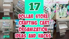 dollar store crafting cart organization ideas and hacks