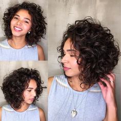 Wedge Curly Bob Angled Curly Bob, Kręcony Bob, Curly Lob, Naturally Curly Bob, Curly Hair With Bangs