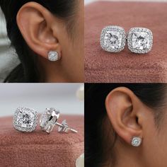 ✤ 𝐂𝐞𝐧𝐭𝐞𝐫 𝐃𝐢𝐚𝐦𝐨𝐧𝐝 𝐃𝐞𝐭𝐚𝐢𝐥𝐬↦ Color: EF↦ Clarity: VS↦ Shape: Cushion Cut↦ Stone Size: 6.35*6.35 MM (± 0.05 MM)↦ Total Carat Weight: 2.95 TCW (± 0.05 CT)↦ Making Process: Handmade - Crafted by our experienced team↦ Type: Lab-Grown Diamond↦ 𝐓𝐡𝐞 𝐥𝐢𝐬𝐭𝐞𝐝 𝐄𝐚𝐫𝐫𝐢𝐧𝐠𝐬 𝐢𝐬 𝐦𝐚𝐝𝐞 𝐰𝐢𝐭𝐡 𝐭𝐡𝐞 𝐩𝐚𝐫𝐭𝐢𝐜𝐮𝐥𝐚𝐫 𝐩𝐫𝐞𝐟𝐞𝐫𝐞𝐧𝐜𝐞 𝐨𝐟 𝐭𝐡𝐞 𝐂𝐥𝐢𝐞𝐧𝐭, 𝐬𝐨 𝐭𝐡𝐞 𝐝𝐢𝐚𝐦𝐨𝐧𝐝 𝐰𝐞𝐢𝐠𝐡𝐭 𝐚𝐧𝐝 𝐝𝐢𝐦𝐞𝐧𝐬𝐢𝐨𝐧 𝐰𝐢𝐥𝐥 𝐛𝐞 𝐜𝐡𝐚𝐧𝐠𝐞𝐝 𝐚 𝐛𝐢𝐭 (𝐝𝐞 Cushion Cut Earrings, Cushion Cut Solitaire, Cushion Halo, Halo Stud Earrings, Cut Earrings, Solitaire Earrings, Cushion Cut Diamond, Halo Earrings Studs, Solitaire Studs