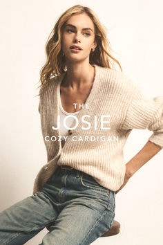 The Josie Cardigan: a coveted bestseller that elevates your layering game all season long Style 2025, Studio Session, Spring 2025, Cozy Cardigan, Fall Clothes, Chunky Sweater, Parisian Style, Fall Fashion, Best Sellers