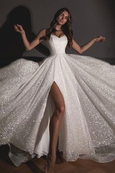 Shiny Wedding Dress, Wedding Ideas Dresses, Sparkly Wedding, Stunning Prom Dresses, Pretty Wedding Dresses, Sparkle Wedding, Dream Wedding Ideas Dresses, Prom Dress Inspiration, Cute Prom Dresses