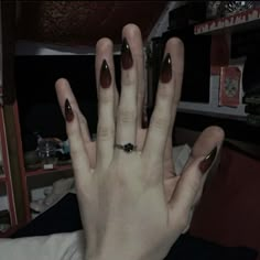 Mains Couple, Black Ombre Nails, Red Ombre Nails, Nails Dark, Dark Nails