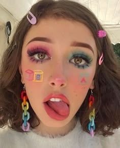 Soft Girl Makeup, Hair Clips 90s, Drag Make-up, Indie Makeup, Beauty Make-up, Creative Eye Makeup, Creative Makeup Looks, Web Images, Makeup Set